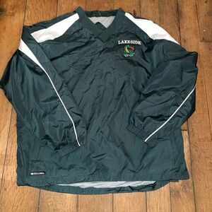 Ashtabula OH Lakeside Dragons High School Winbreajer Green White L Embroidered